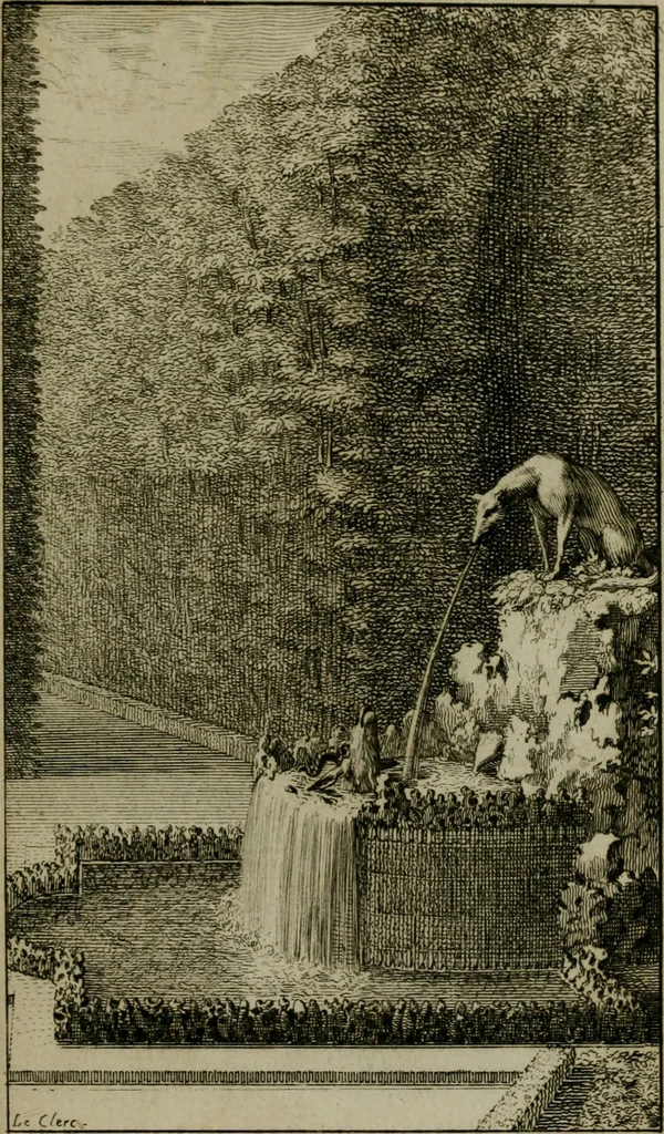 An illustration from Labyrinte de Versailles, 1677, leaf 92