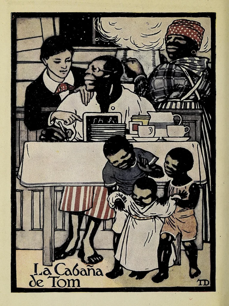 An illustration from La cabaña de Tom, 1918, leaf 8
