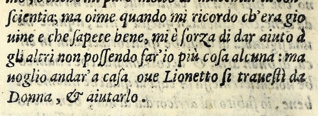 An illustration from La camariera; comedia, 1583, leaf 42