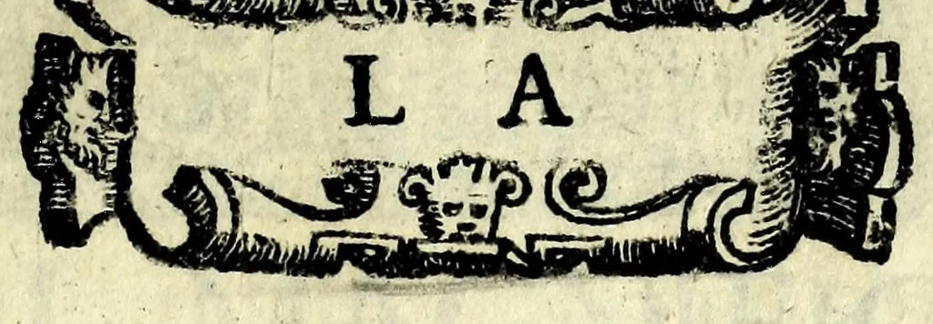 An illustration from La camariera; comedia, 1583, leaf 5