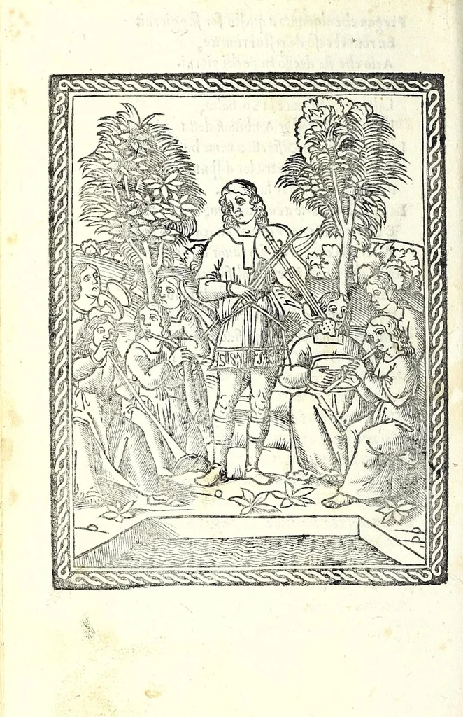 An illustration from La capraria : comedia, 1544, leaf 136