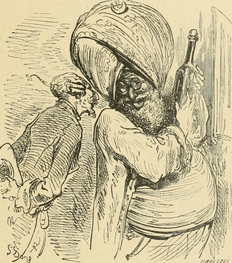 An illustration from La caricature et les caricaturistes ;, 1900, leaf 110