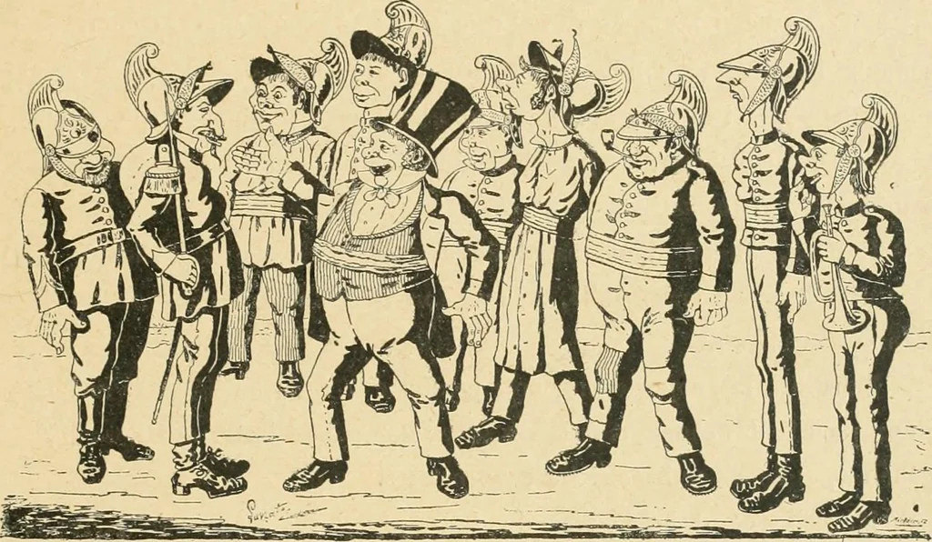 An illustration from La caricature et les caricaturistes ;, 1900, leaf 140