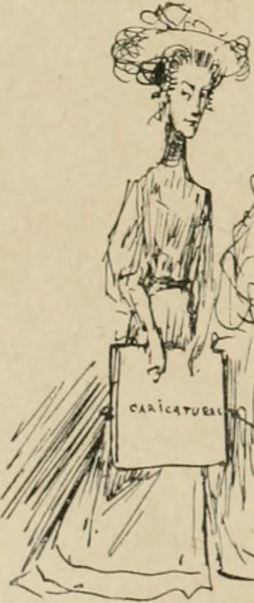 An illustration from La caricature et les caricaturistes ;, 1900, leaf 17