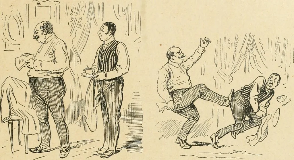 An illustration from La caricature et les caricaturistes ;, 1900, leaf 216