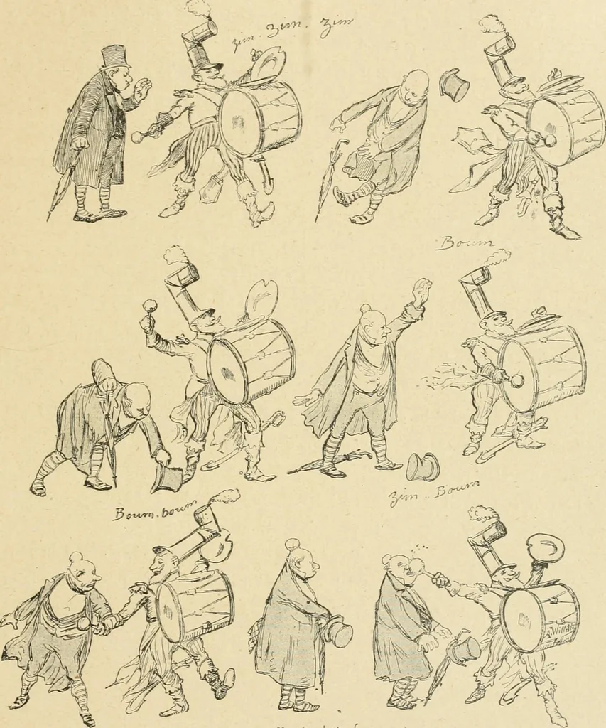 An illustration from La caricature et les caricaturistes ;, 1900, leaf 258