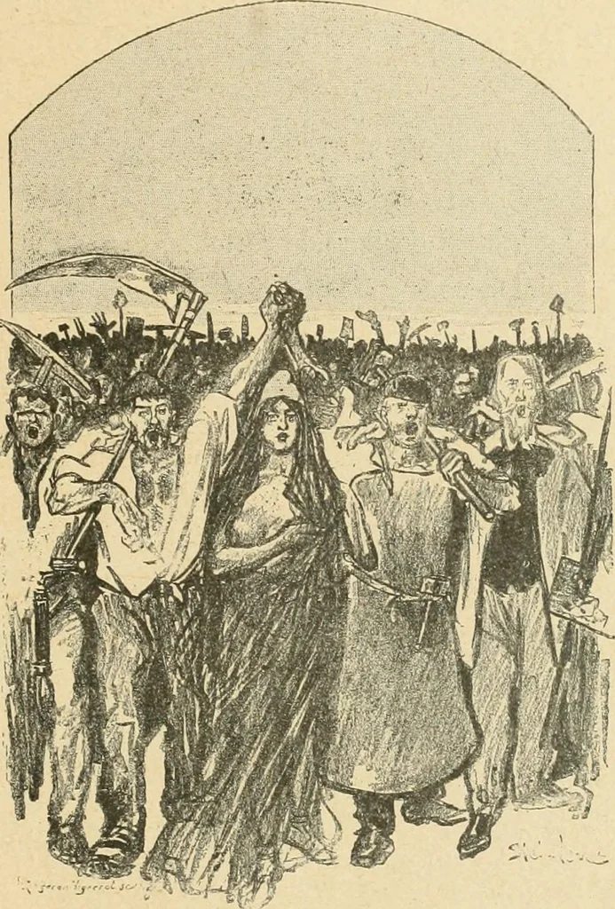 An illustration from La caricature et les caricaturistes ;, 1900, leaf 308