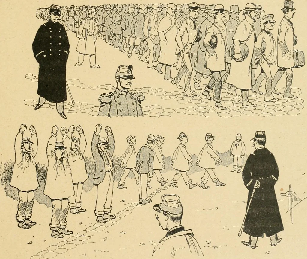 An illustration from La caricature et les caricaturistes ;, 1900, leaf 362
