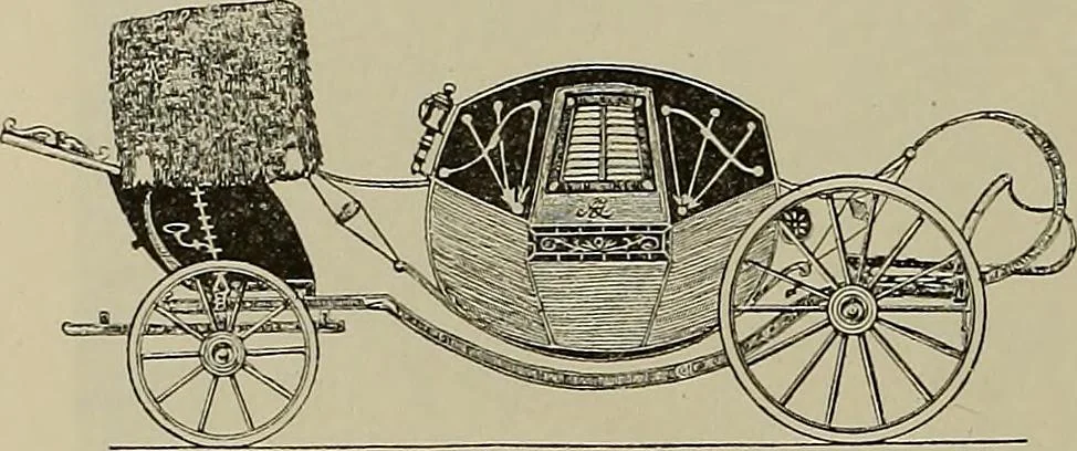 An illustration from La carrozza nella storia della locomozione, 1901, leaf 109