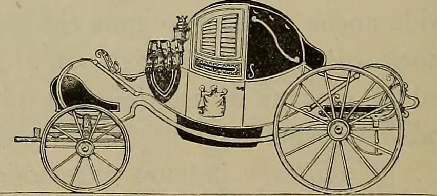 An illustration from La carrozza nella storia della locomozione, 1901, leaf 111
