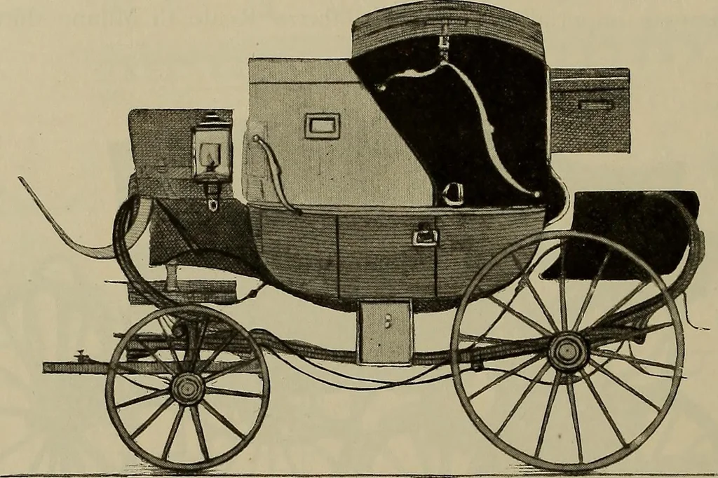 An illustration from La carrozza nella storia della locomozione, 1901, leaf 115