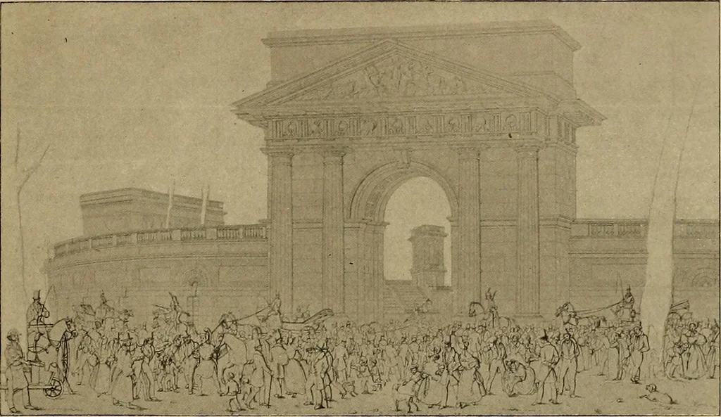 An illustration from La carrozza nella storia della locomozione, 1901, leaf 12