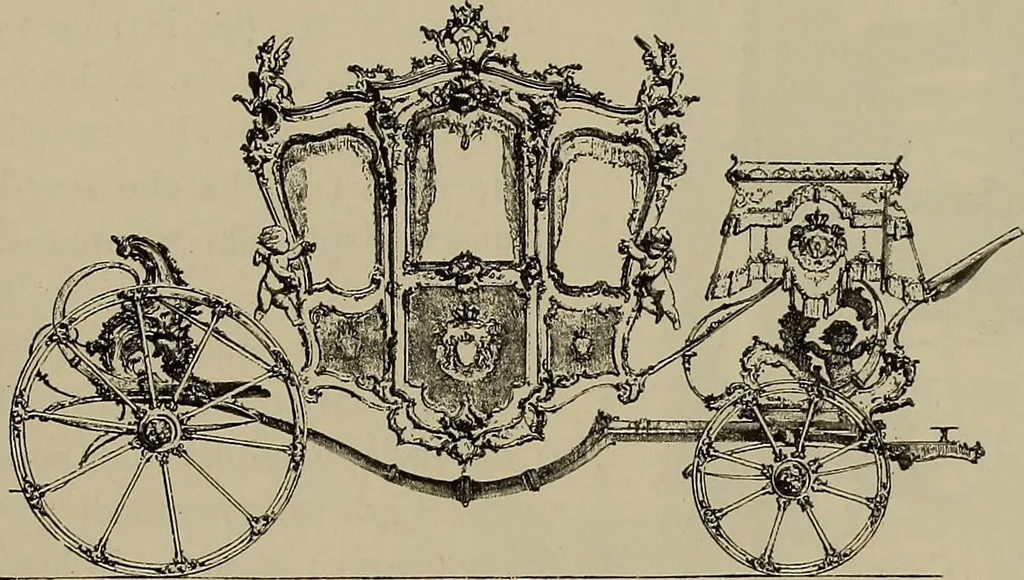 An illustration from La carrozza nella storia della locomozione, 1901, leaf 122