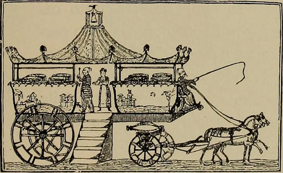 An illustration from La carrozza nella storia della locomozione, 1901, leaf 128