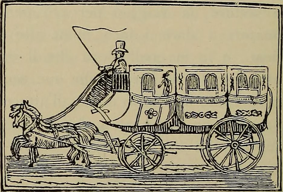 An illustration from La carrozza nella storia della locomozione, 1901, leaf 129