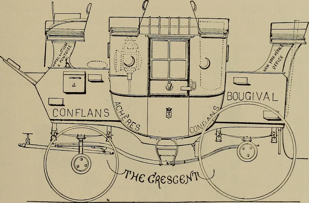 An illustration from La carrozza nella storia della locomozione, 1901, leaf 130