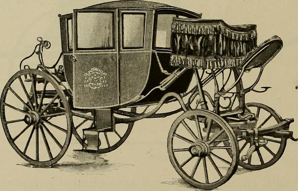 An illustration from La carrozza nella storia della locomozione, 1901, leaf 135