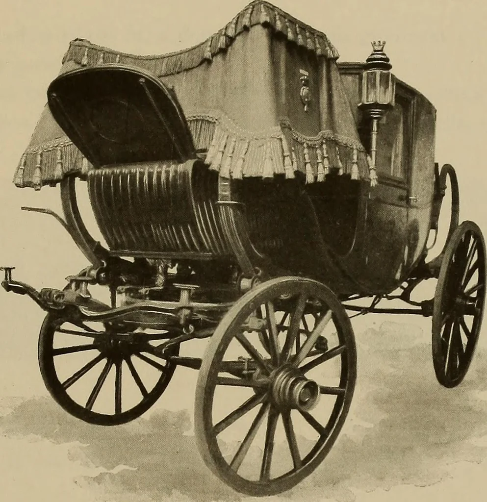 An illustration from La carrozza nella storia della locomozione, 1901, leaf 136