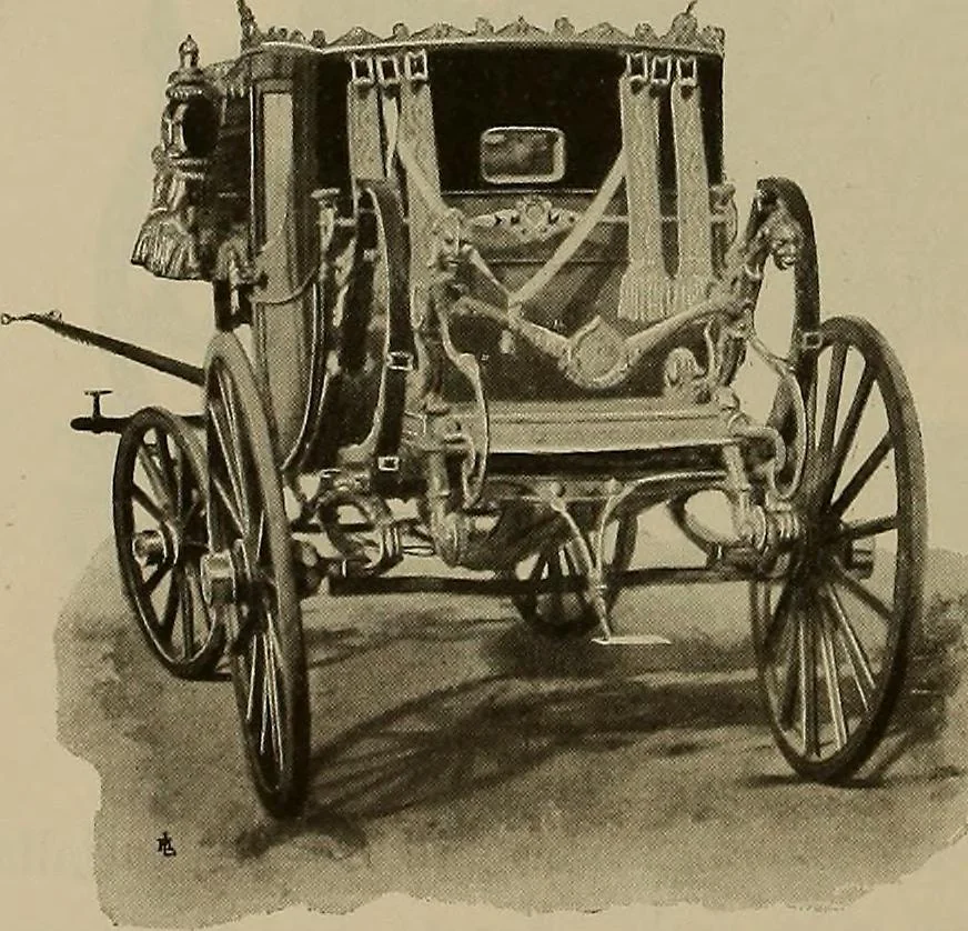 An illustration from La carrozza nella storia della locomozione, 1901, leaf 139