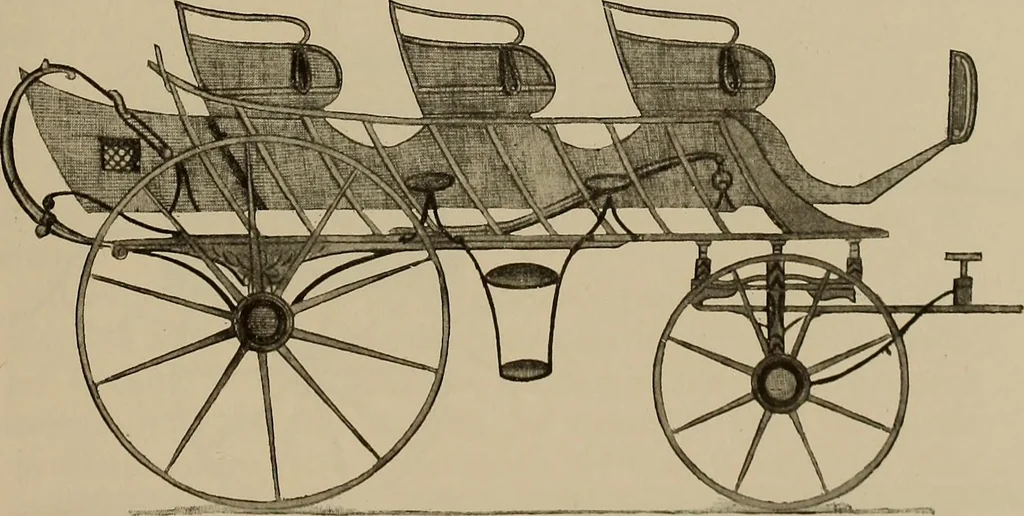An illustration from La carrozza nella storia della locomozione, 1901, leaf 142