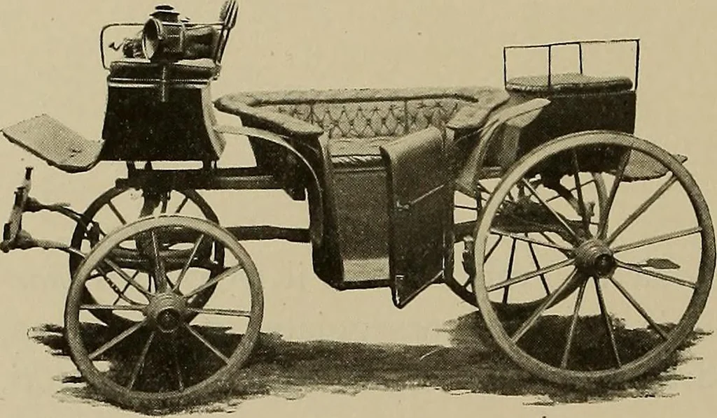 An illustration from La carrozza nella storia della locomozione, 1901, leaf 143