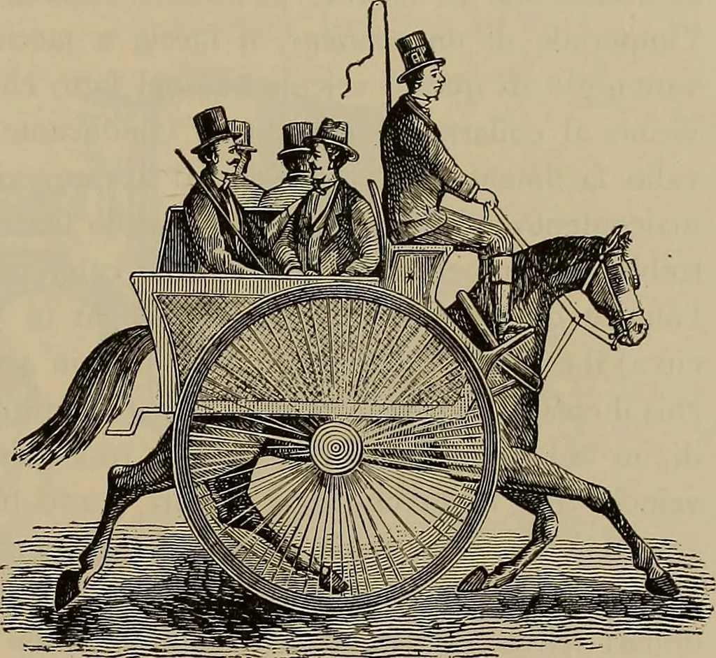 An illustration from La carrozza nella storia della locomozione, 1901, leaf 146