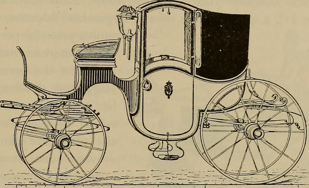 An illustration from La carrozza nella storia della locomozione, 1901, leaf 148