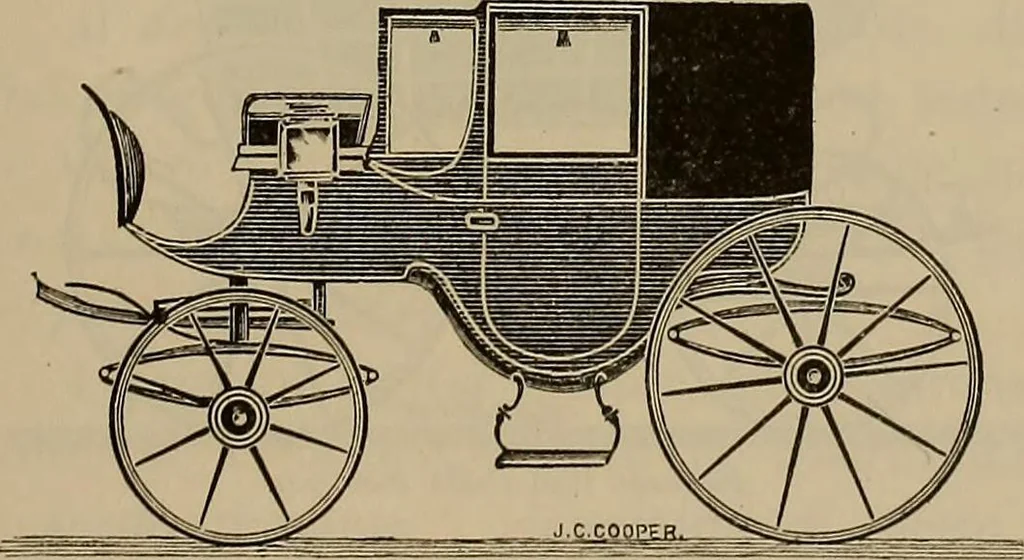 An illustration from La carrozza nella storia della locomozione, 1901, leaf 150
