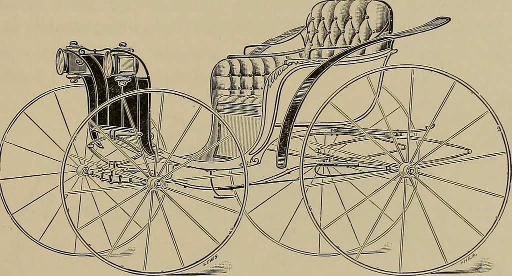 An illustration from La carrozza nella storia della locomozione, 1901, leaf 156