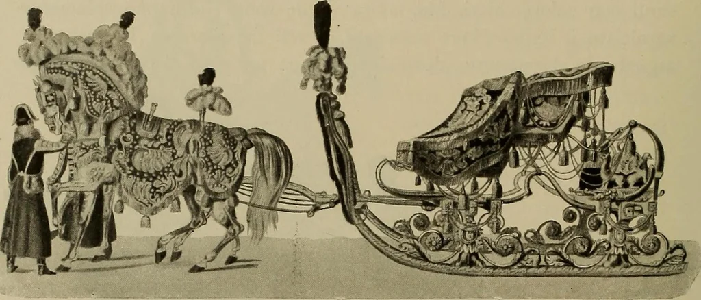 An illustration from La carrozza nella storia della locomozione, 1901, leaf 161