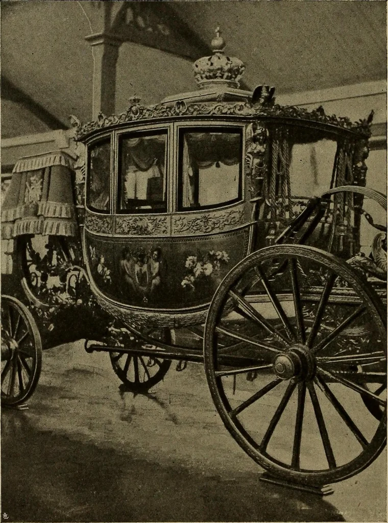 An illustration from La carrozza nella storia della locomozione, 1901, leaf 167