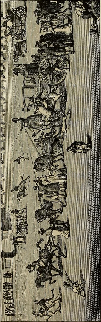 An illustration from La carrozza nella storia della locomozione, 1901, leaf 171