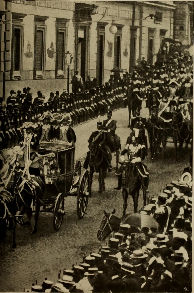An illustration from La carrozza nella storia della locomozione, 1901, leaf 178