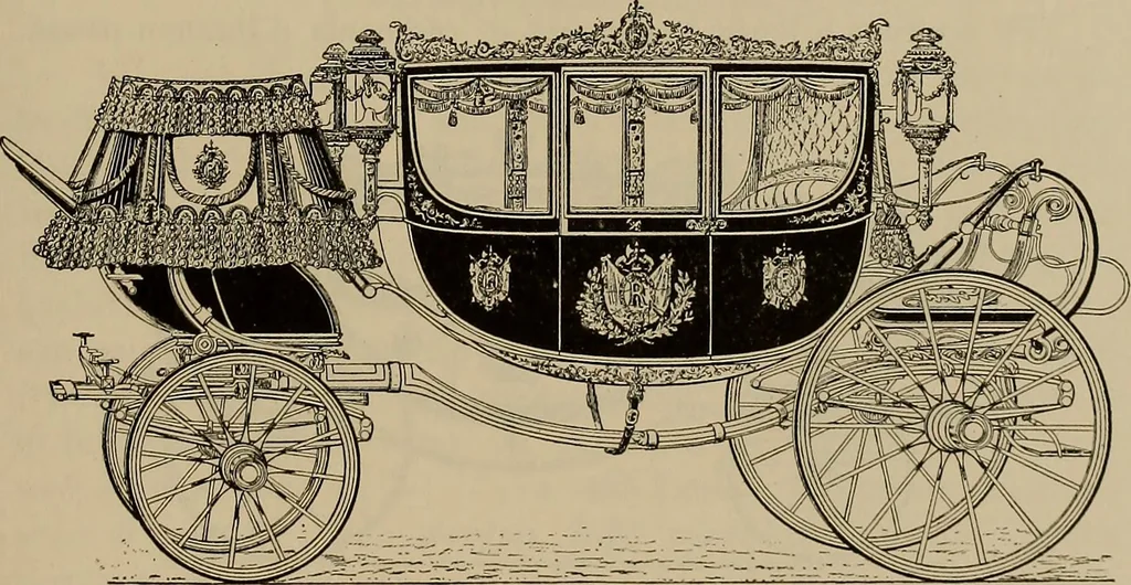 An illustration from La carrozza nella storia della locomozione, 1901, leaf 186