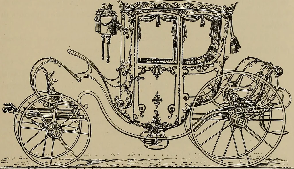 An illustration from La carrozza nella storia della locomozione, 1901, leaf 188