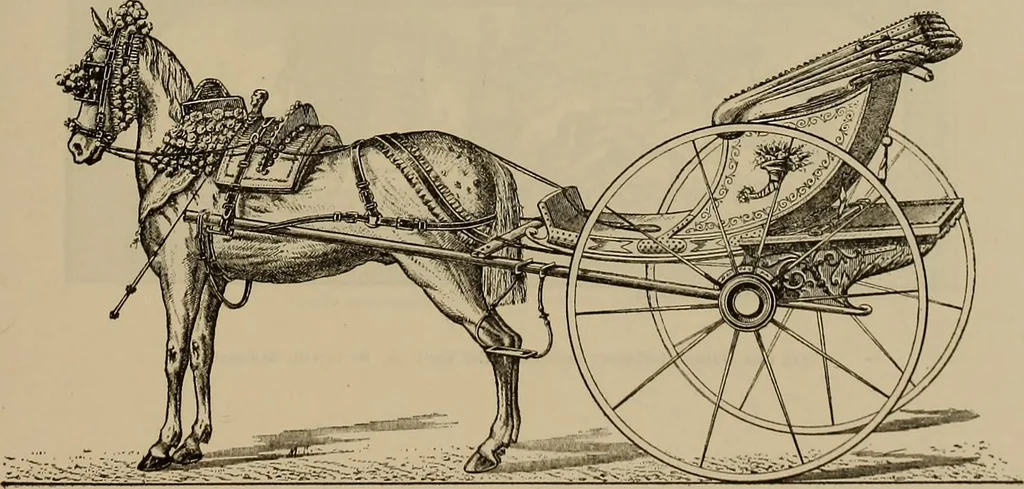 An illustration from La carrozza nella storia della locomozione, 1901, leaf 192