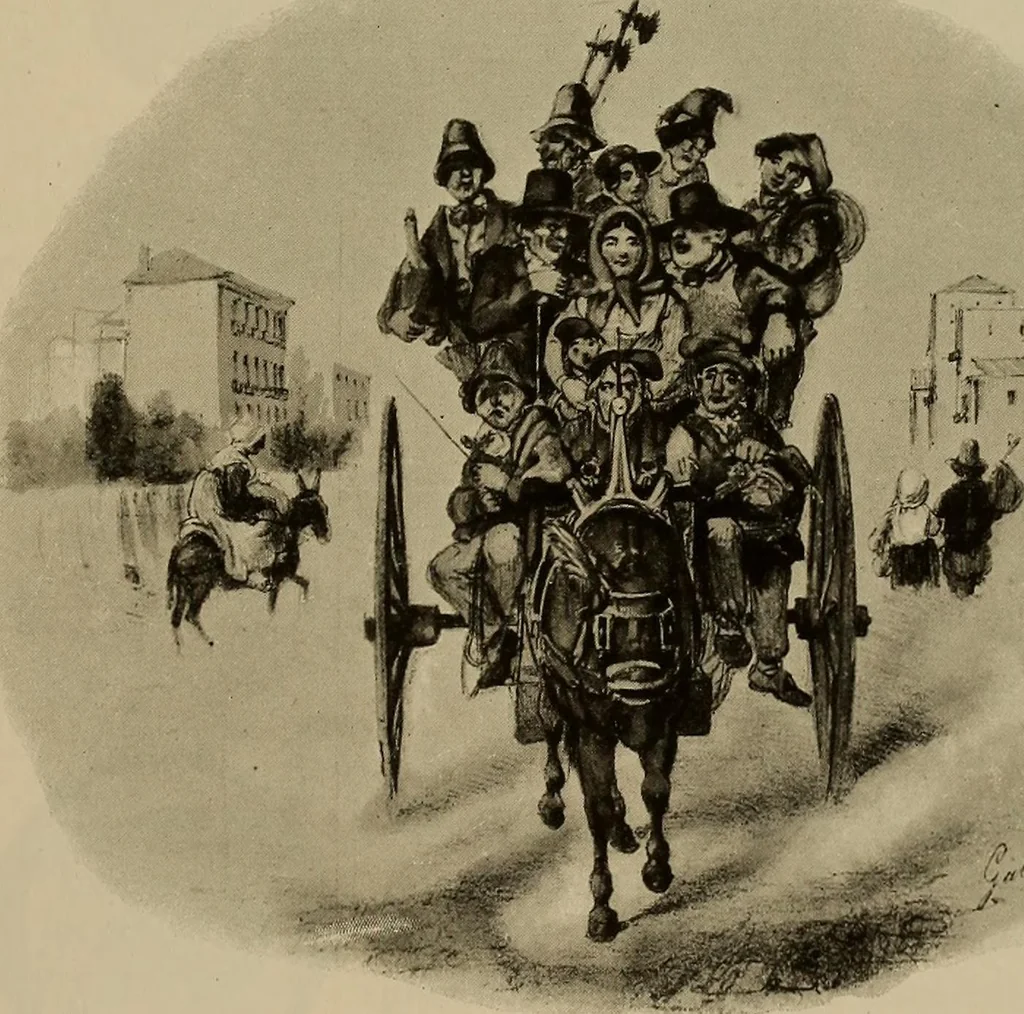 An illustration from La carrozza nella storia della locomozione, 1901, leaf 194