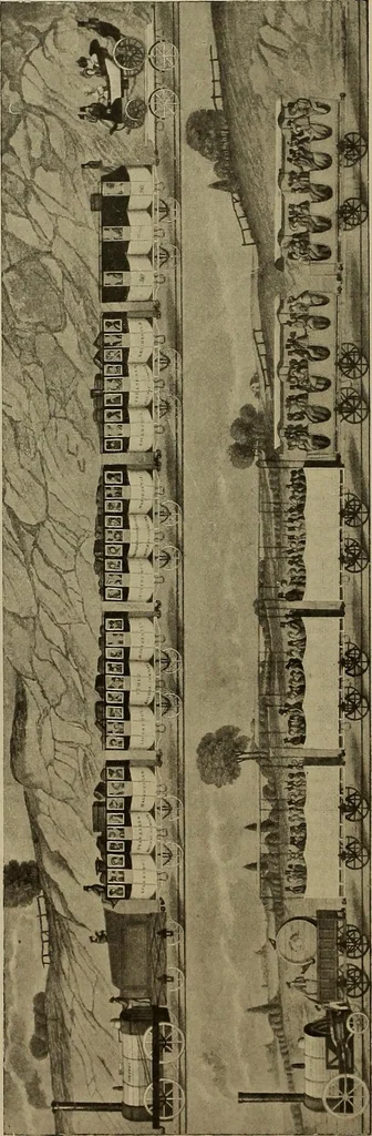 An illustration from La carrozza nella storia della locomozione, 1901, leaf 199