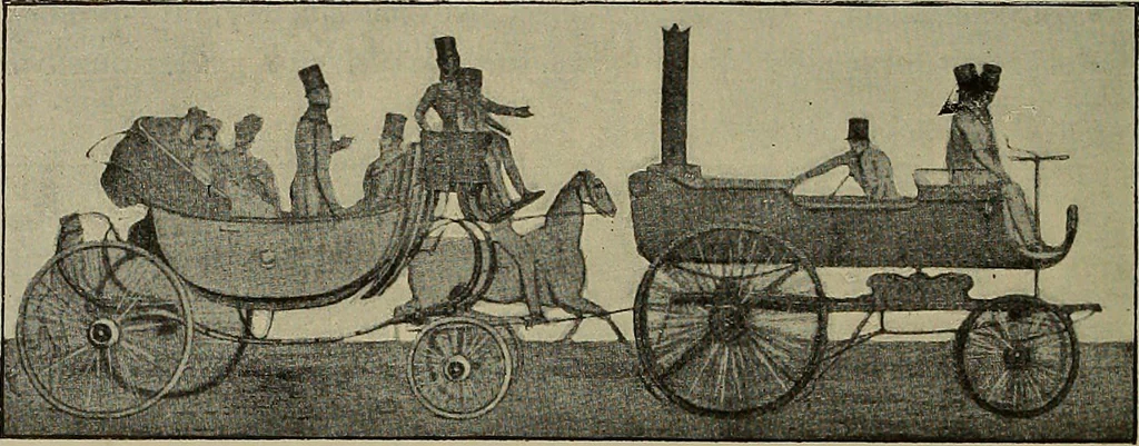 An illustration from La carrozza nella storia della locomozione, 1901, leaf 207