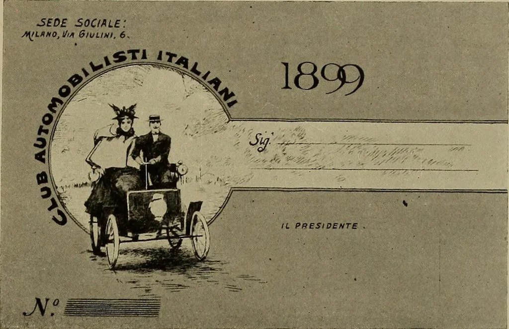 An illustration from La carrozza nella storia della locomozione, 1901, leaf 214