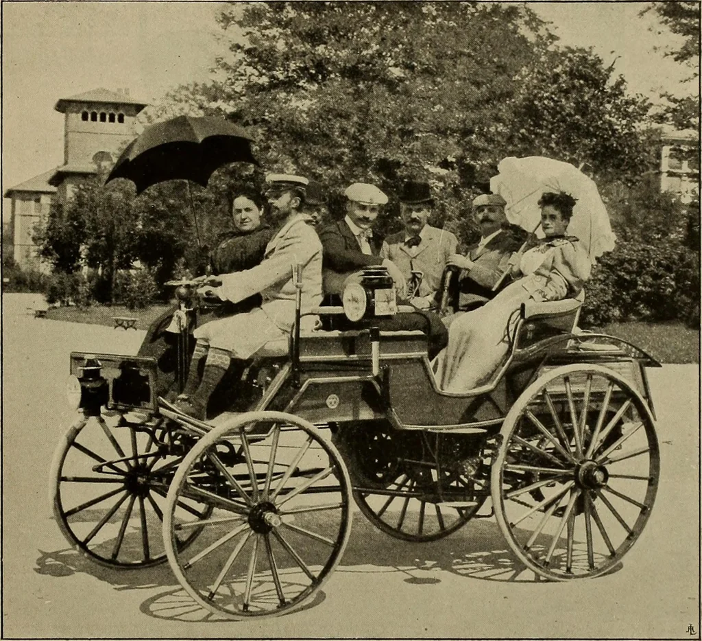 An illustration from La carrozza nella storia della locomozione, 1901, leaf 218