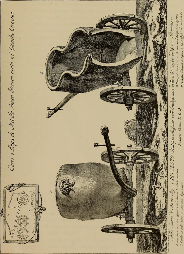 An illustration from La carrozza nella storia della locomozione, 1901, leaf 22