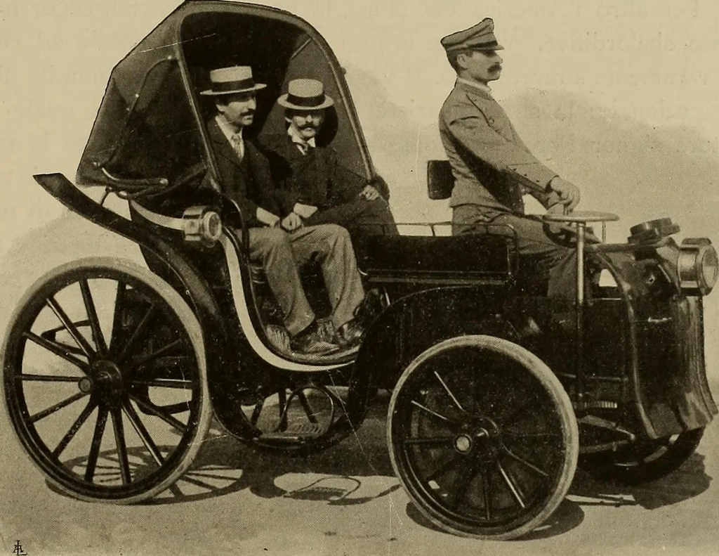 An illustration from La carrozza nella storia della locomozione, 1901, leaf 222