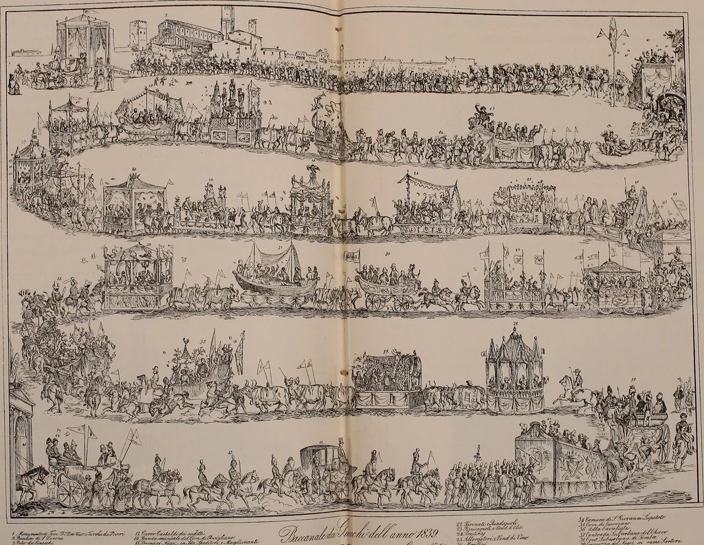 An illustration from La carrozza nella storia della locomozione, 1901, leaf 266