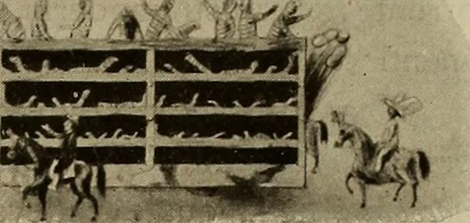 An illustration from La carrozza nella storia della locomozione, 1901, leaf 268