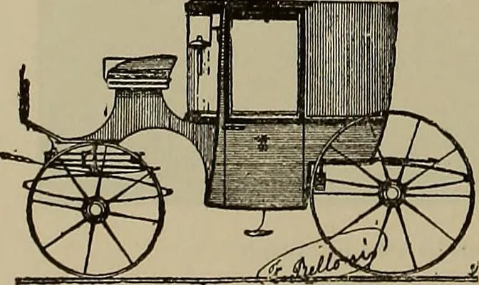An illustration from La carrozza nella storia della locomozione, 1901, leaf 269