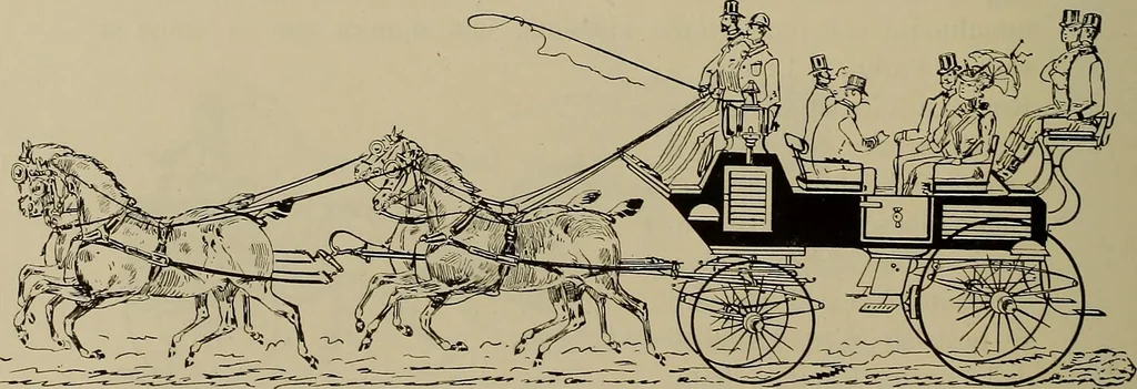 An illustration from La carrozza nella storia della locomozione, 1901, leaf 273