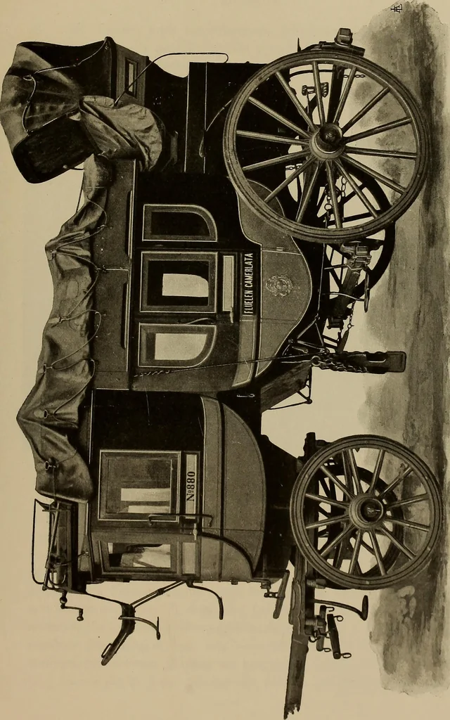 An illustration from La carrozza nella storia della locomozione, 1901, leaf 278