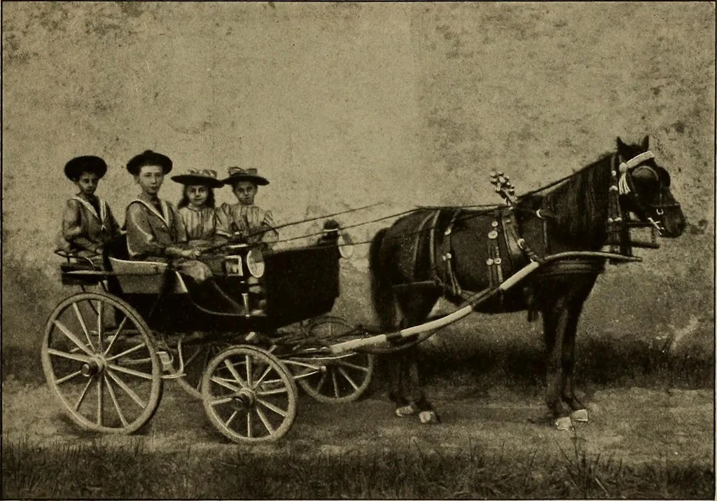 An illustration from La carrozza nella storia della locomozione, 1901, leaf 280