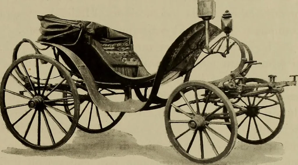 An illustration from La carrozza nella storia della locomozione, 1901, leaf 288
